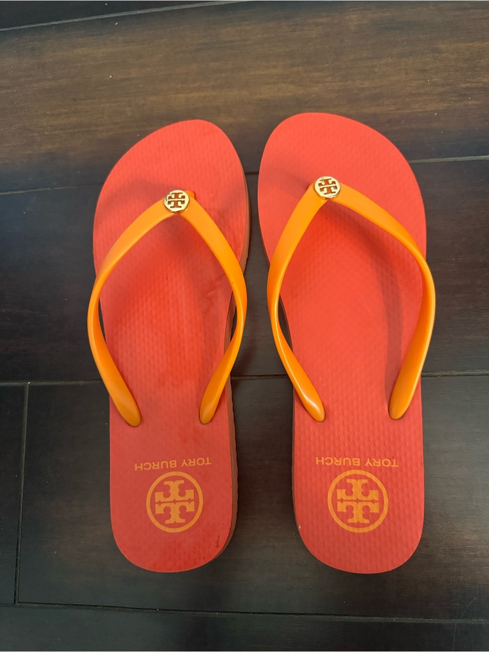 Tory Burch Orange Flip Flops